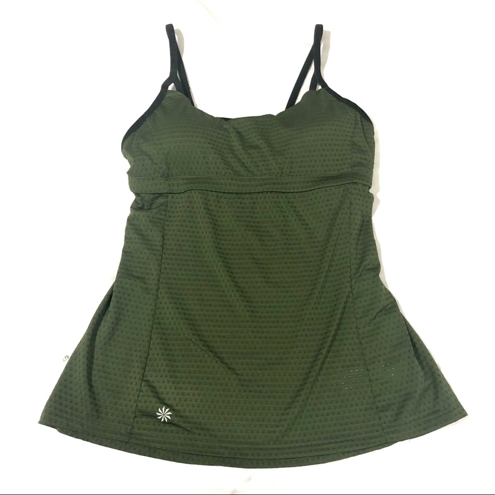 Athleta flow mesh tank green strap back - Picture 3 of 8